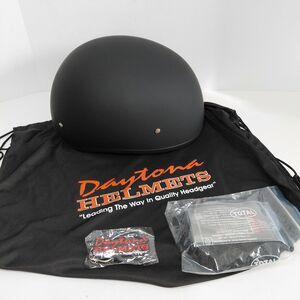 D.O.T. Daytona Motorcyle Skull Cap W/O Visor- Matte Black Size 3XL